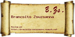 Brancsits Zsuzsanna névjegykártya